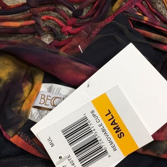 BECCA high neck tie-dye bikini top. Small. NWT - Picture 8 of 8
